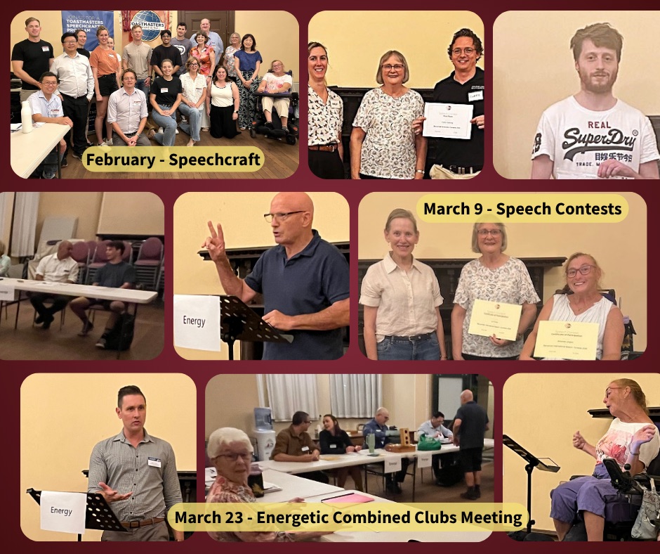 Highlights from recent Banyandah Toastmasters meetings and events